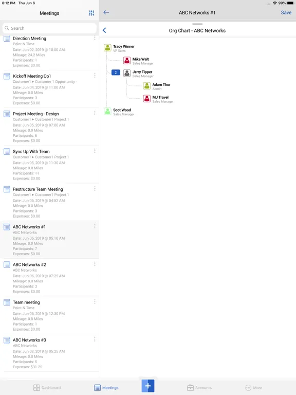 Meeting Mapper iPad  Screenshots