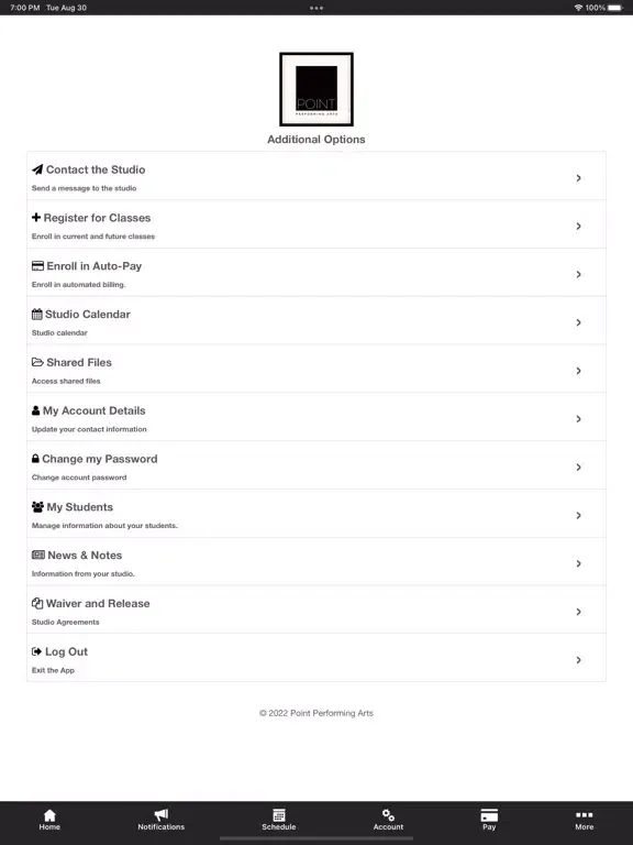 صور Point Performing Arts iPad 