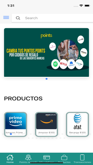 Zrzuty ekranu Points App