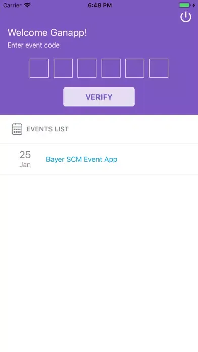Screenshot di Bayer SCM Events