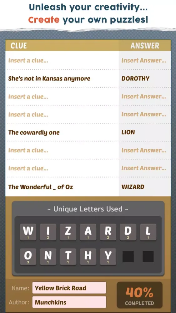 Ảnh chụp màn hình của Clue Word