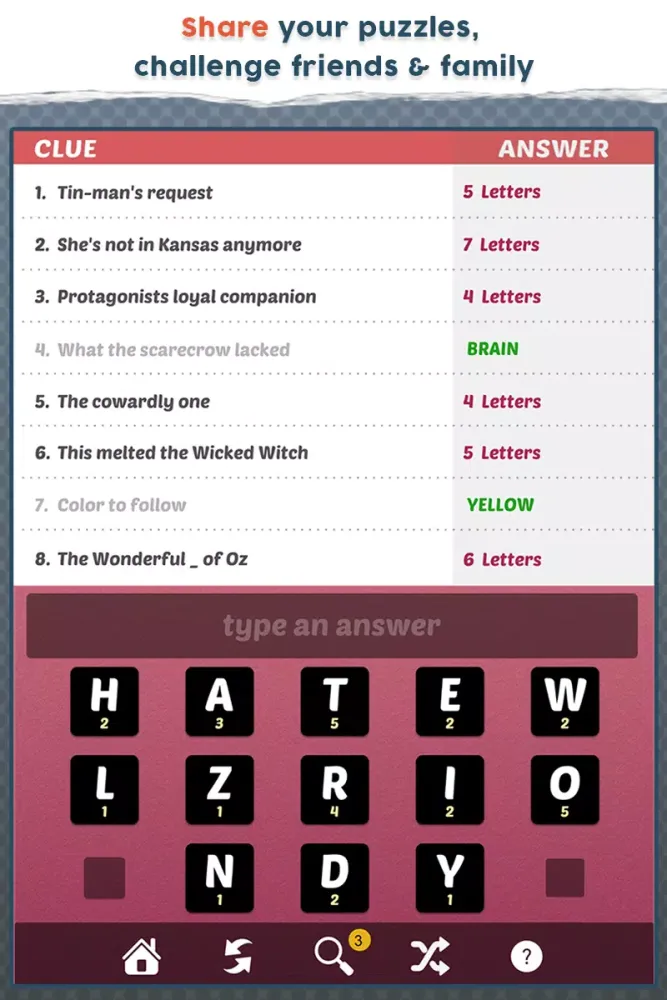 Ảnh chụp màn hình của Clue Word
