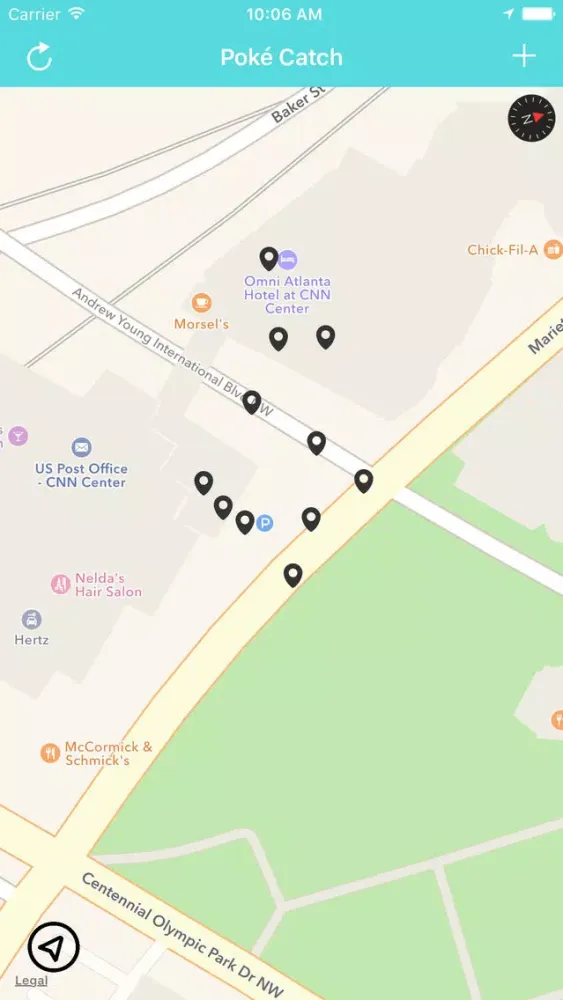 Capturas de tela do Poké Catch