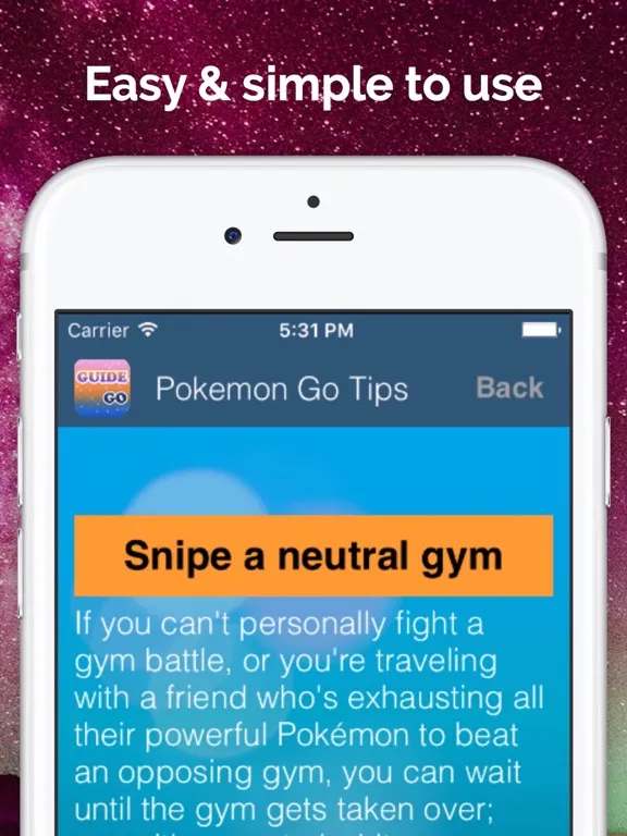 Guide for Pokemon Go Tips & Hints iPad  स्क्रीनशॉट