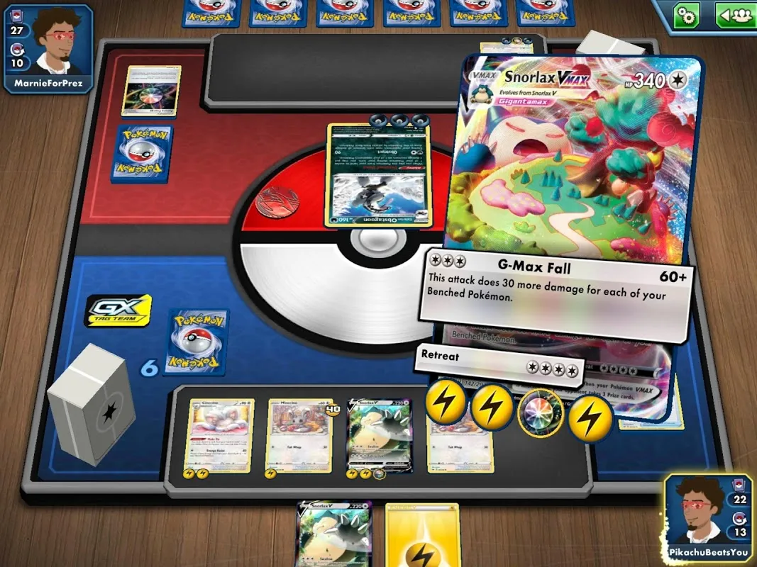 Capturas de pantalla de Pokémon Trading Card Game Online