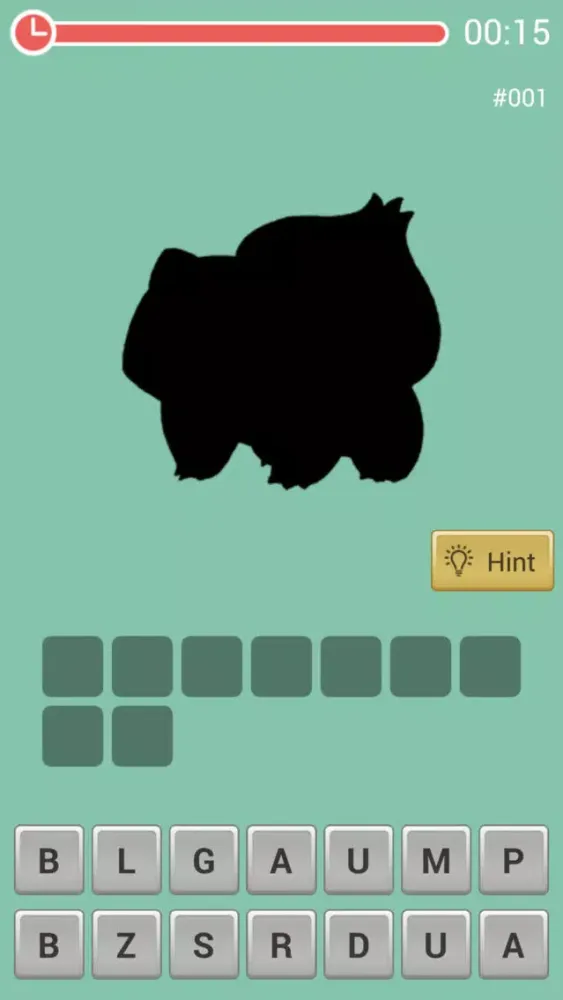 Tangkapan layar PokeQuiz for Pokemon Fans