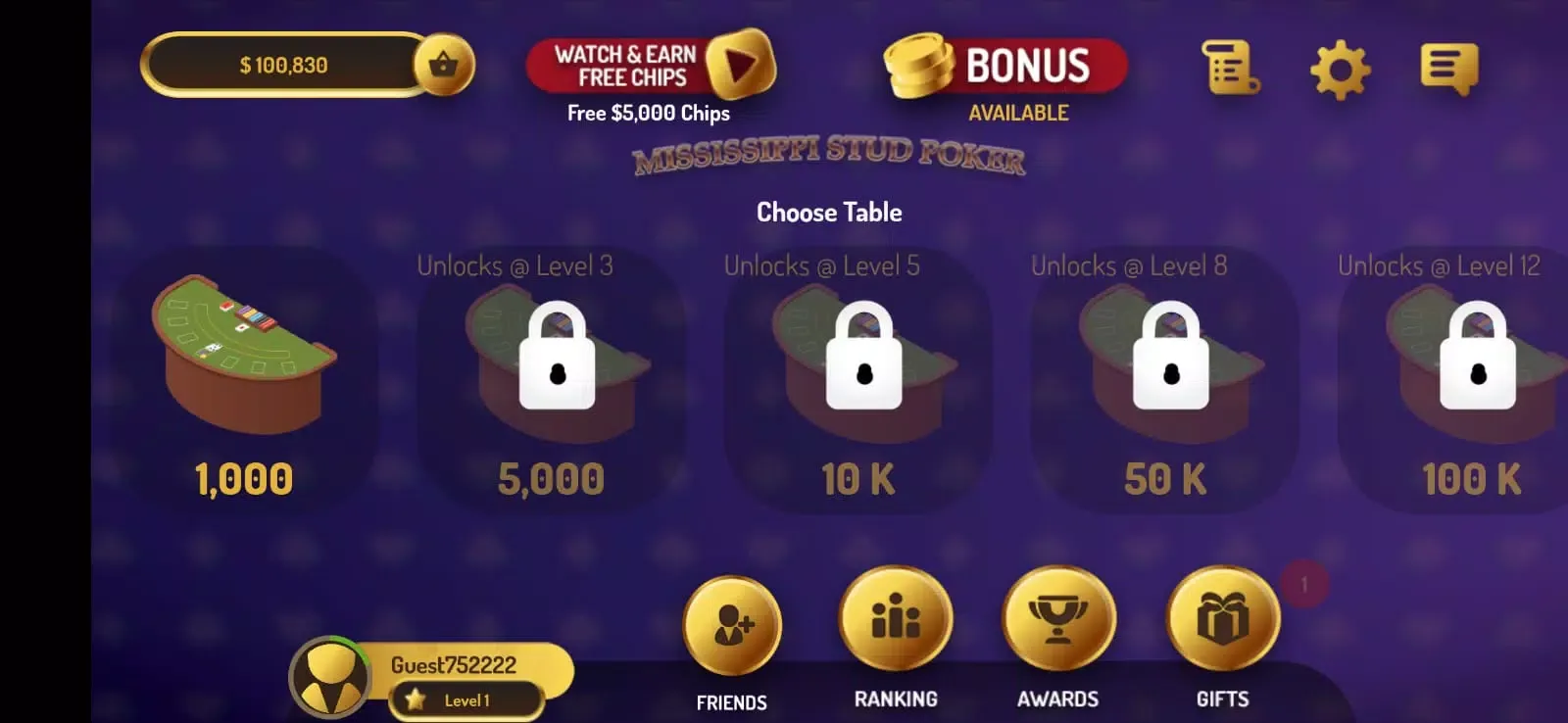 5 Card Draw Poker Offline应用截图