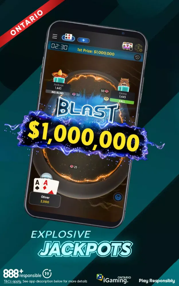 Ảnh chụp màn hình của 888 poker Ontario Cash Games