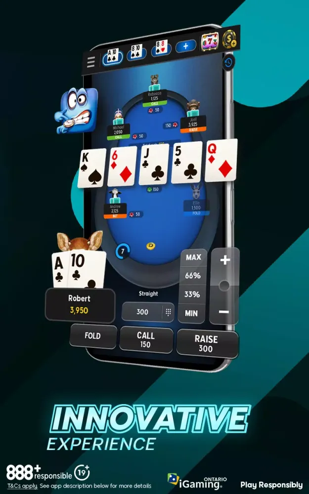 Ảnh chụp màn hình của 888 poker Ontario Cash Games