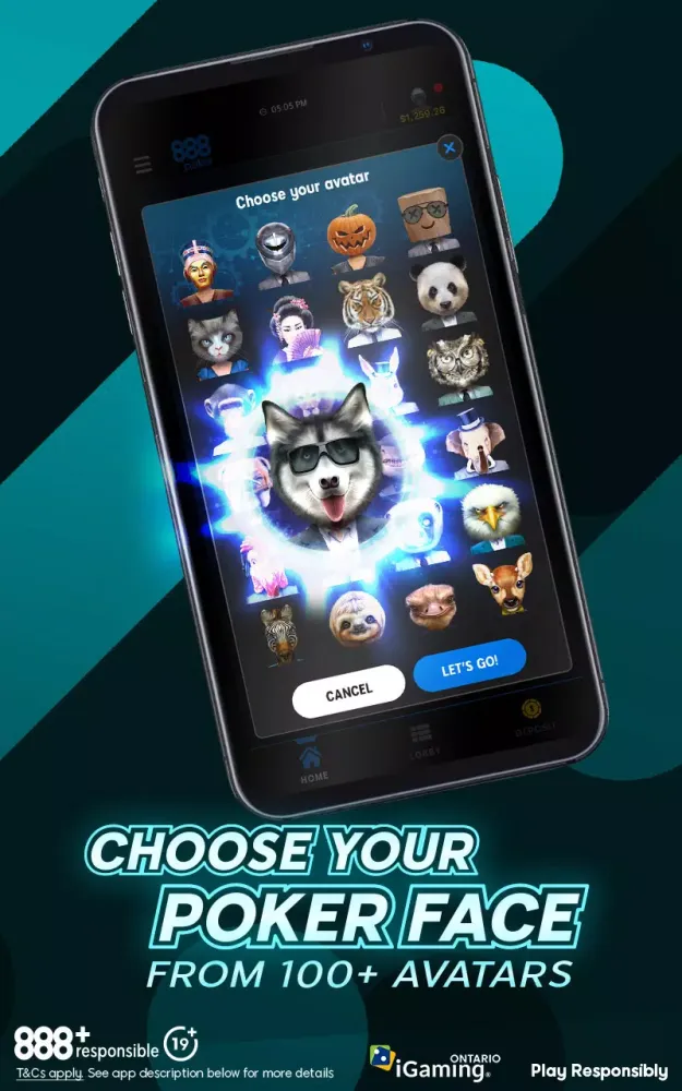 Ảnh chụp màn hình của 888 poker Ontario Cash Games