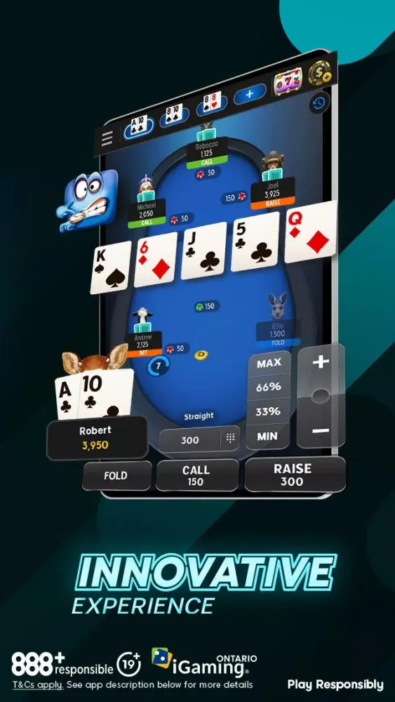 Ảnh chụp màn hình của 888 poker Ontario Cash Games