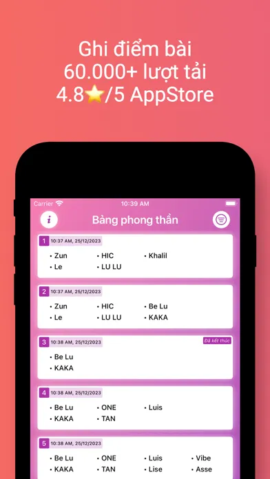 Ghi điểm bài سکرین شاٹس