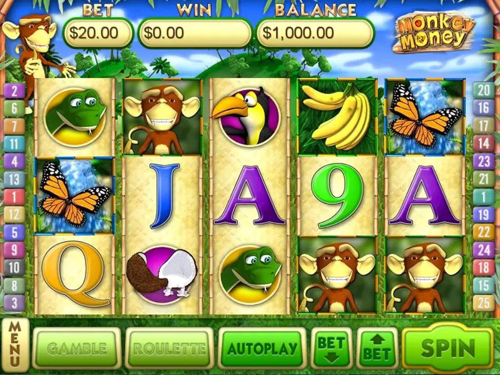Ảnh chụp màn hình của Monkey Money Slots Deluxe iPad 