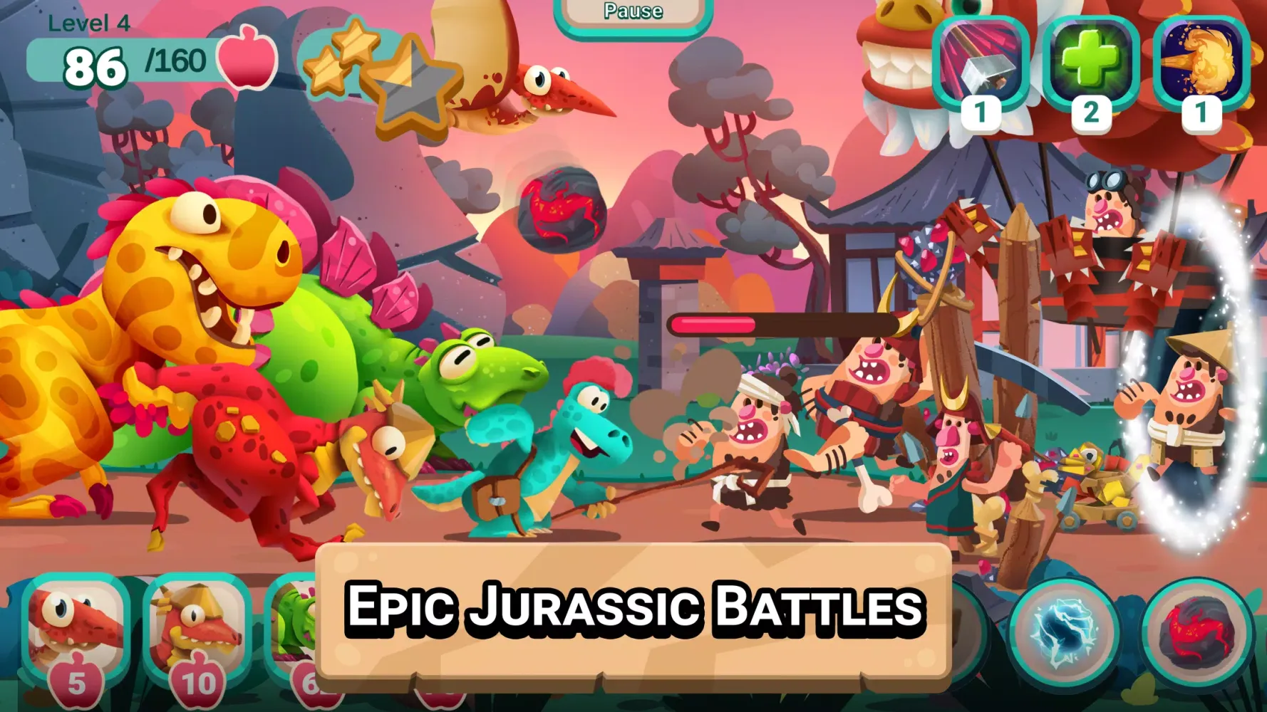 Tangkapan skrin Dino Bash: Travel Through Time