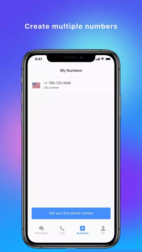 2nd Number: WiFi Call & Text Screenshots