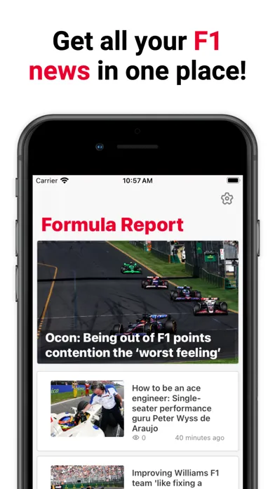 Captures d'écran de Formula Report GP Racing News
