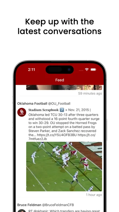 SoonerApp Oklahoma Football স্ক্রিনশট