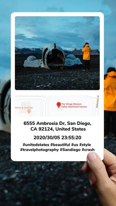 Capturas de pantalla de Polocam Geotagging & timestamp