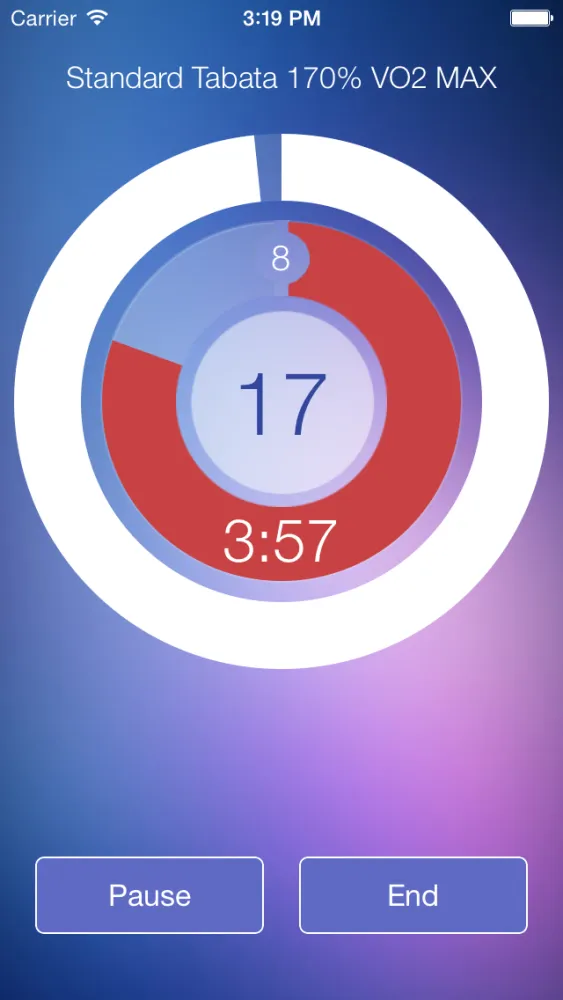 Ảnh chụp màn hình của Tabata Timer for HIIT and Interval Trainings