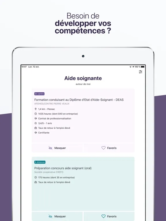 تصاویر Ma Formation - France Travail iPad 