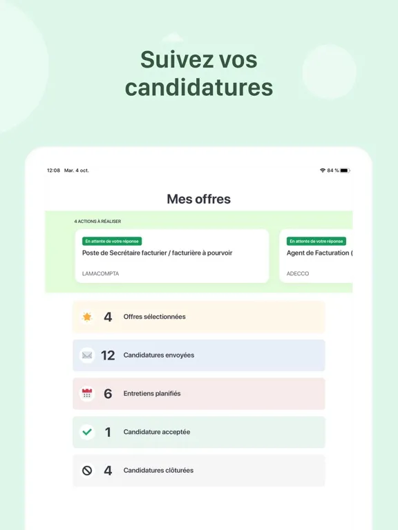 Zrzuty ekranu Mes Offres - France Travail iPad 