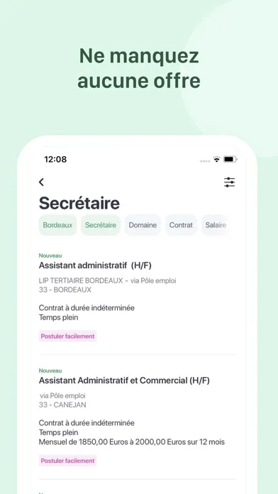 Zrzuty ekranu Mes Offres - France Travail
