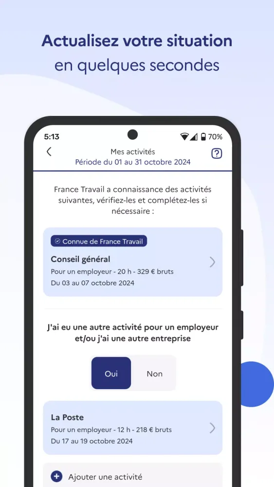 Capturas de pantalla de Mon Espace - France Travail