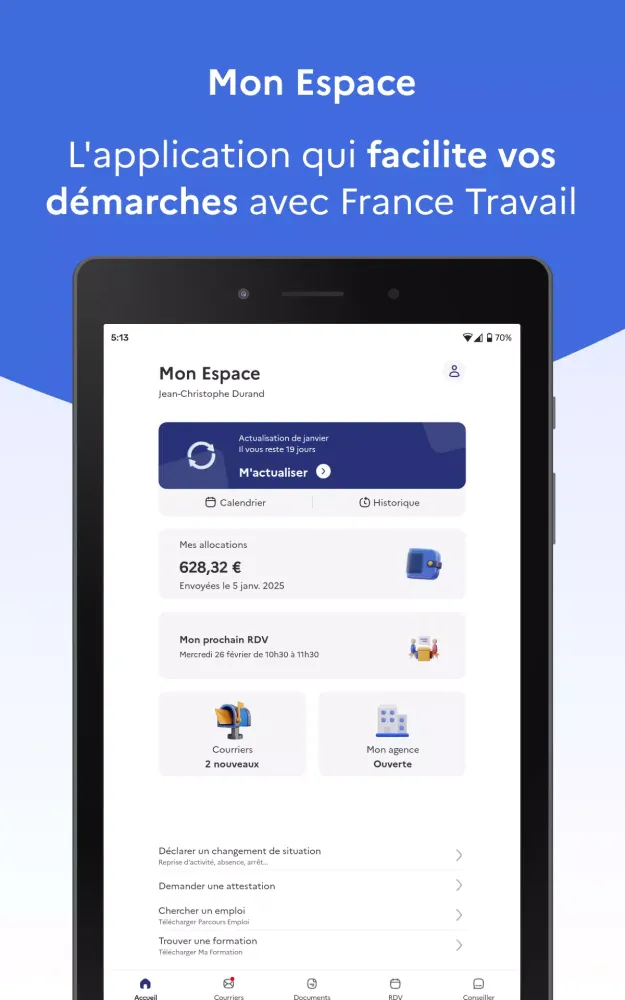 Capturas de pantalla de Mon Espace - France Travail