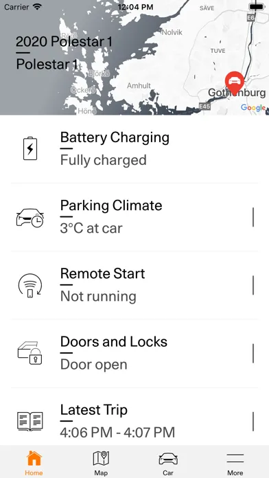 Zrzuty ekranu Polestar 1 Connect