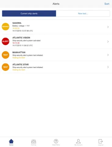Ảnh chụp màn hình của SSAS Management iPad 