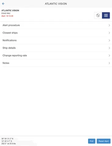 Ảnh chụp màn hình của SSAS Management iPad 