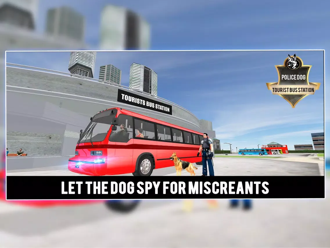 Police Dog Tourist Bus Station iPad  स्क्रीनशॉट