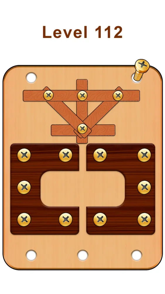 Wood Nuts & Bolts Screw Puzzle应用截图