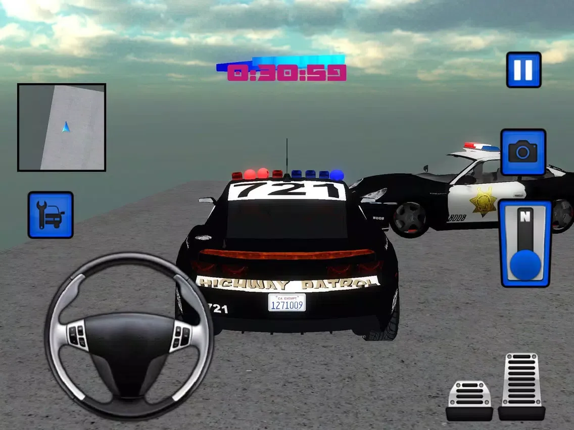 The Police Car Driver City parking 3d Simulator iPad  Screenshots