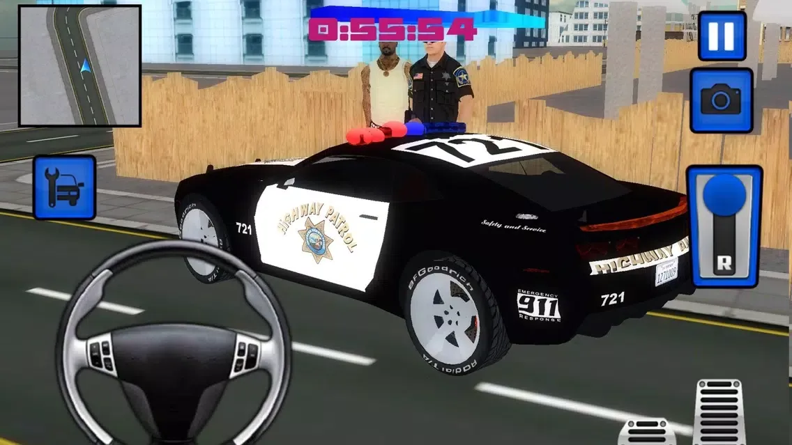 The Police Car Driver City parking 3d Simulator Screenshots