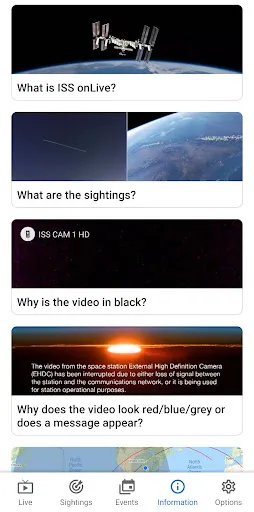 Tangkapan layar ISS on Live:Space Station Live
