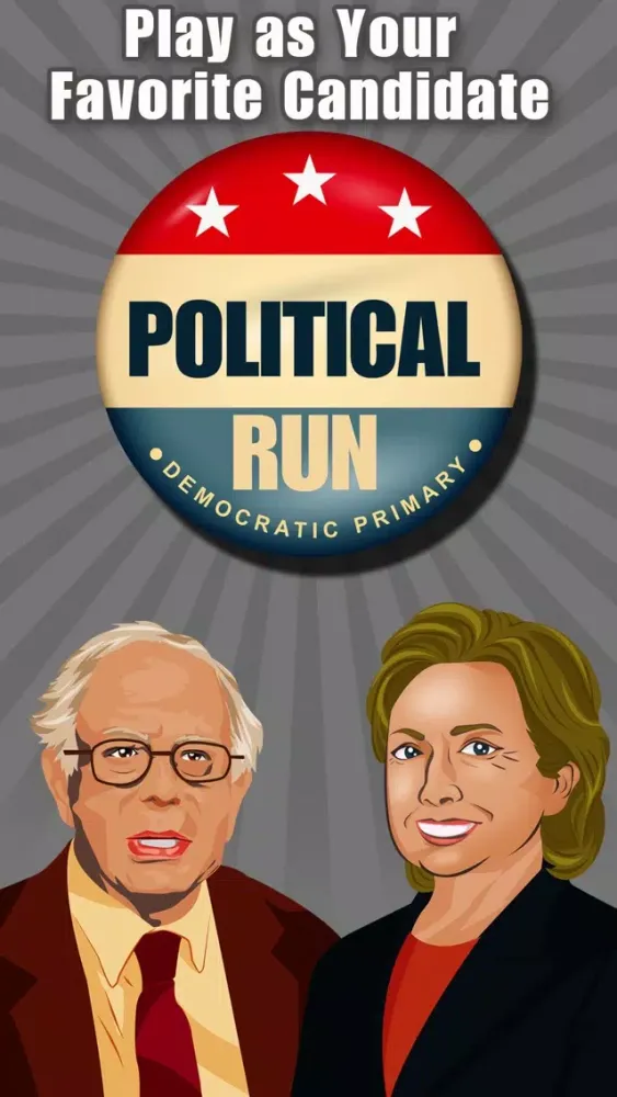 Capturas de tela do Political Run - Democratic Primary - 2016 Presidential Election Trivia