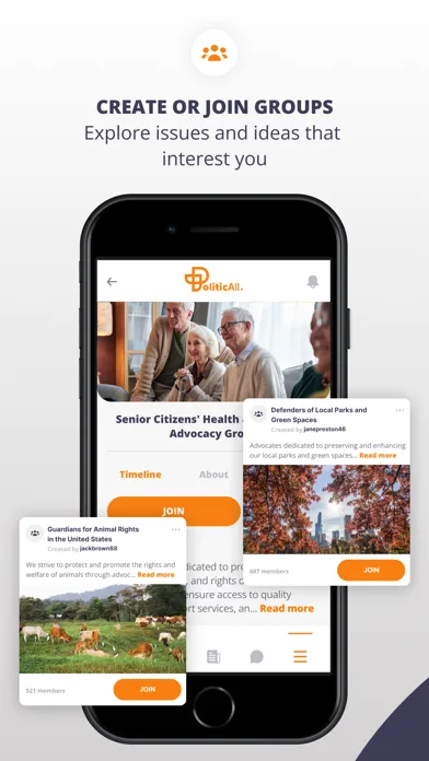 Captures d'écran de PoliticAll: Share your Opinion
