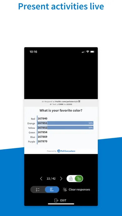 Poll Everywhere Presenter Ekran Görüntüleri