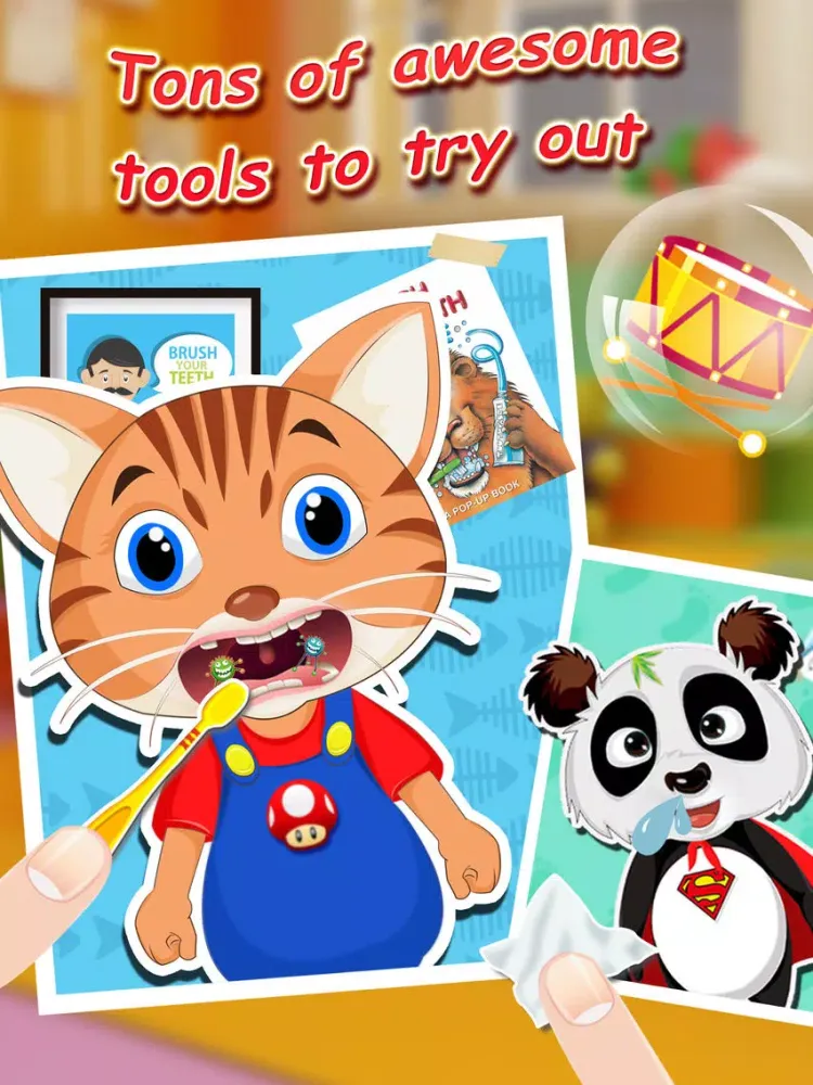 Teeth Dentist & Doctor Salon - Cute Baby Pet Vet Foot Care & Surgery Games for Kids and Girls iPad  Screenshots