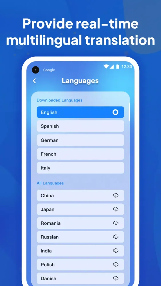 Скриншоты Polyglot Translate