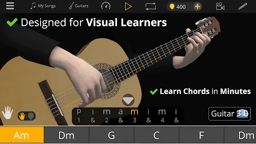 Guitar 3D: Learn guitar chords Ekran Görüntüleri