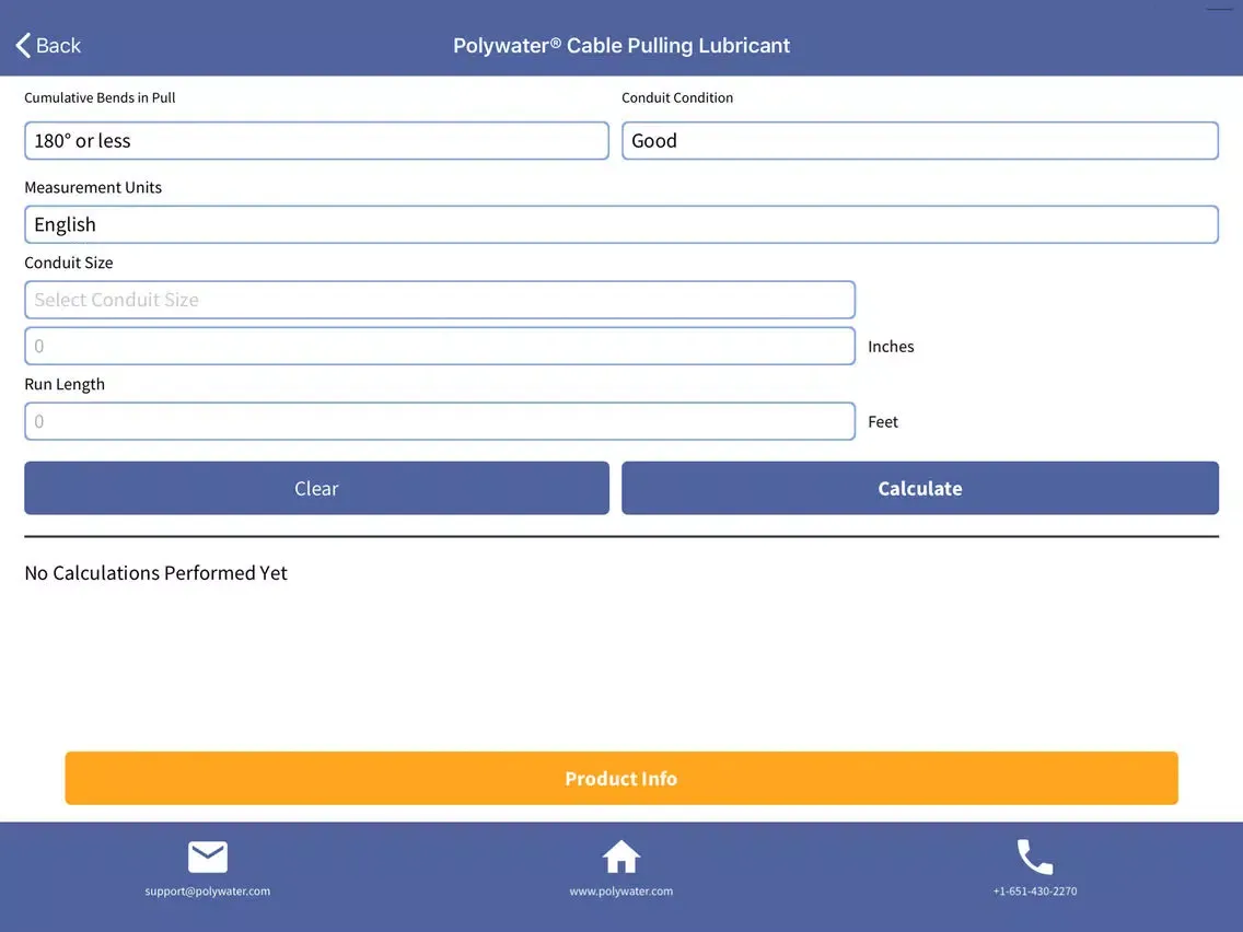 Captures d'écran de Polywater Product Calculators iPad 