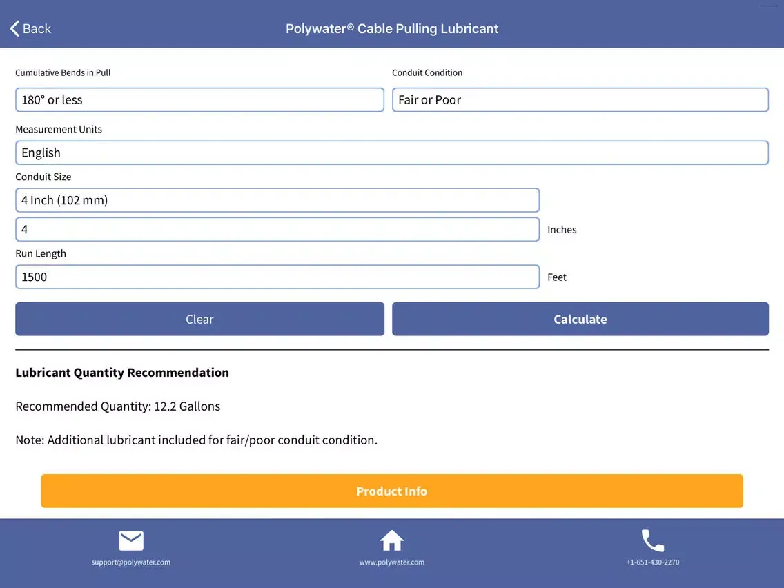 Captures d'écran de Polywater Product Calculators iPad 