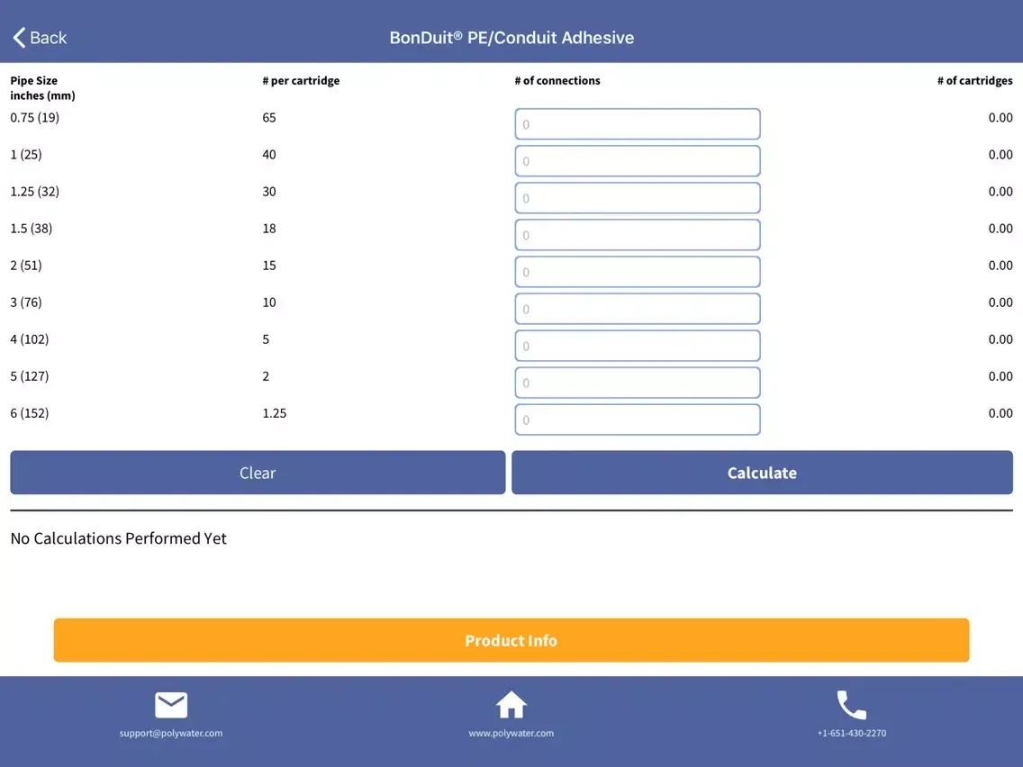 Captures d'écran de Polywater Product Calculators iPad 