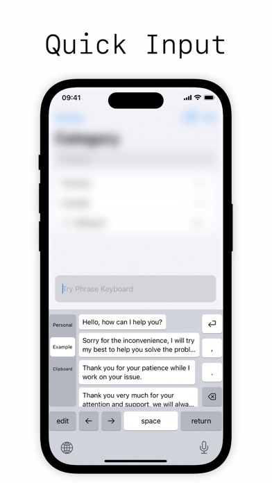 Captures d'écran de Phrase Keyboard - Quick Type