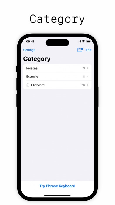 Captures d'écran de Phrase Keyboard - Quick Type