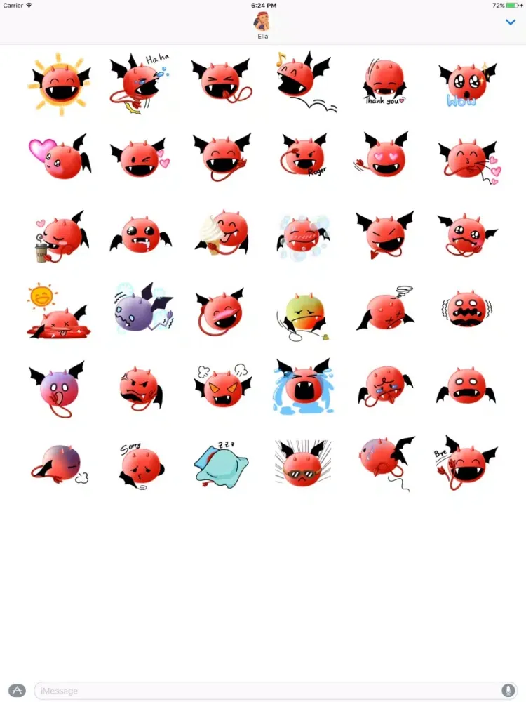 صور Alfie the Demon Emoji Stickers for Messages iPad 