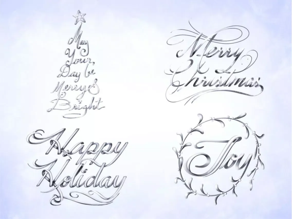 Capturas de tela do Animated Christmas Script v2 iPad 