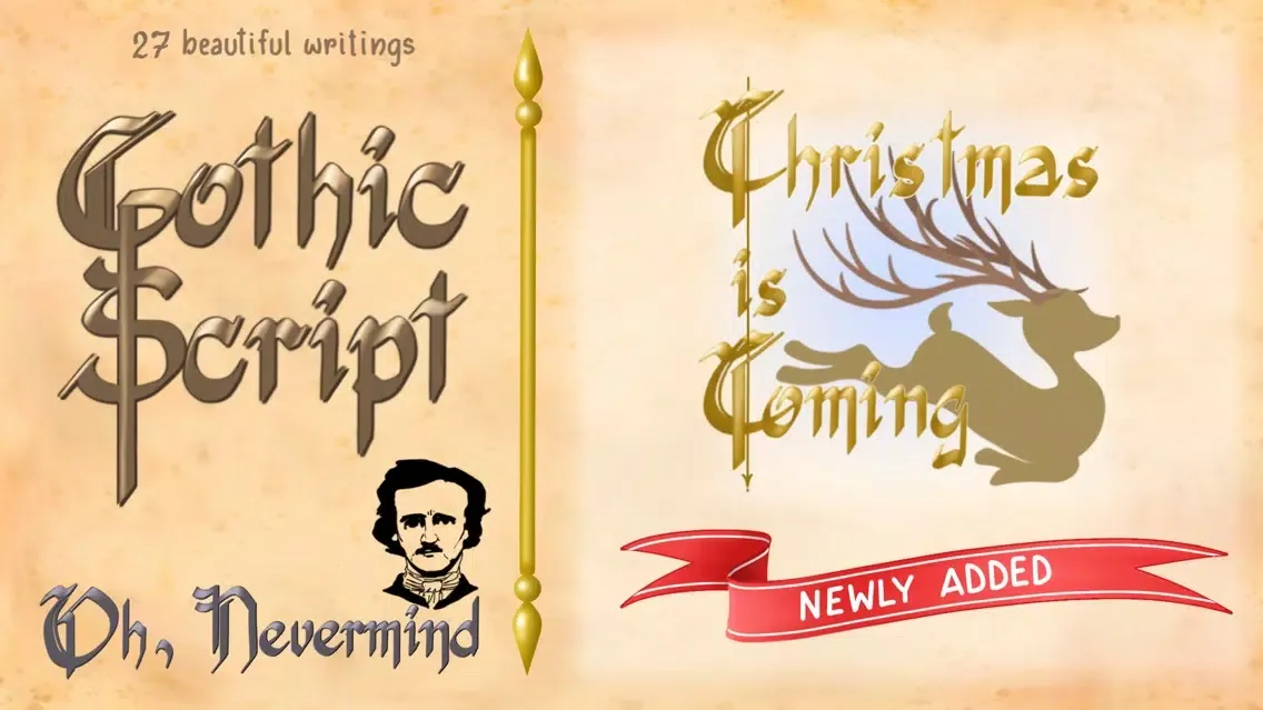 Gothic Winter Cursive Script 스크린샷